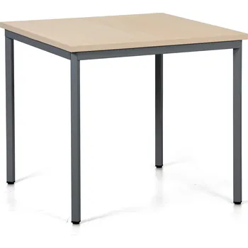 B2B Partner Jídelní stůl TRIVIA, 80x80 cm, tmavě šedá podnož, bříza