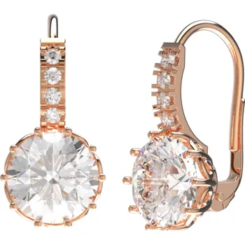 Náušnice Couple, Oslnivé náušnice Bianca v růžovém zlatě se zirkony, Patent klasický, 585-52-3-0520.4C00.0.00.001.08