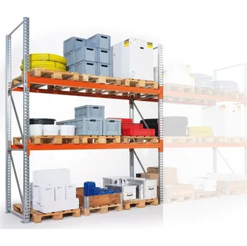 Dílenský regál META Paletový regál 5500x1825x1100 mm, 3 patra, základní