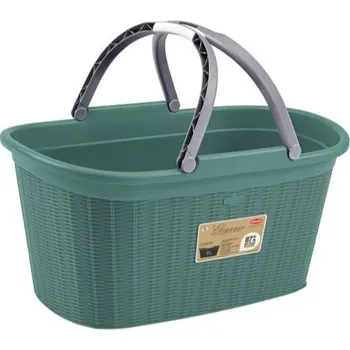 Koš na prádlo Koš na prádlo s úchyty ELEGANCE zelená