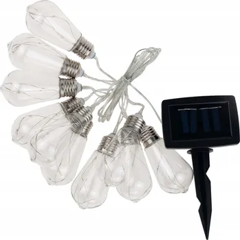Stojací lampa TG60454 SOLÁRNÍ ZAHRADNÍ SVĚTLA ŽÁROVKY ŘETĚZ LED GIRLANDA