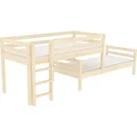 Domestav DOMINO - Zvýšené jednolůžko posuvné zábrana A smrk