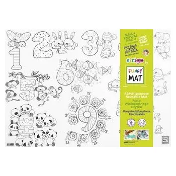 Set školních potřeb Mata transparentna Liczby Funny Mat STRIGO