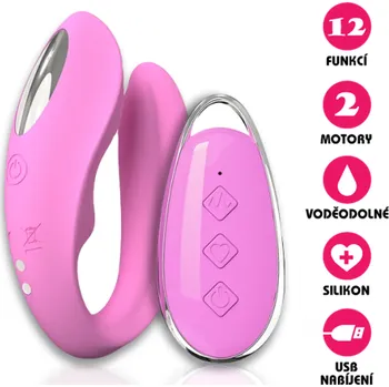 Vibrátor VšeNaSex.cz Párový vibrátor Pink Lady s dálkovým ovládáním