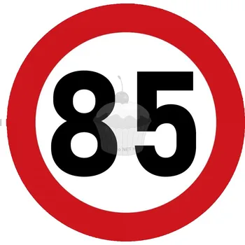 Jedlá dekorace na dort Caketools Jedlý papír "Narozeniny 85" zákazová značka A4