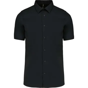 Gastro oděv Pánská číšnická košile KARIBAN - černá - krátký rukáv L B-KA531-03-L