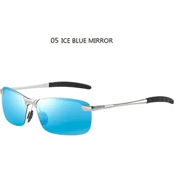 Luxusní polarizační sluneční brýle pro muže UV400 - 05 LEDOVÉ MODRÁ ZRCADLO