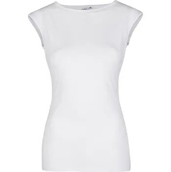 Dámská halenka Bambusový Top Lodička Bez Rukávu Bílá Dámská Velikost: S