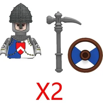 Stavebnice LEGO Středověký válečník s teutonskými rytíři a koňmi | lego figurky a komponenty - N304-2PCS
