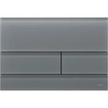 Tece TECEsquare II ovládací tlačítko pro 2 množství splachování, saténové sklo, šedá (9240826)