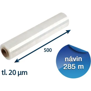Obalový materiál Stretch fólie ruční 500mm / 20µm / 285m průtažná