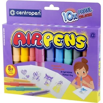 Foukací fixy Centropen AIR PENS - pastelové, 10 ks
