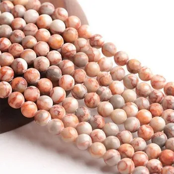 Korálek Minerál přírodní červený kámen č.334 (8mm)