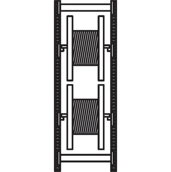 Dílenský regál META Regály na kabelové bubny, 3300 x 900 x 900 mm, základní