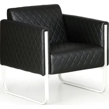 Kožené křeslo CASUAL, černá