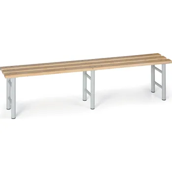 Corping Šatní lavička, sedák - latě, délka 2000 mm, šedé nohy