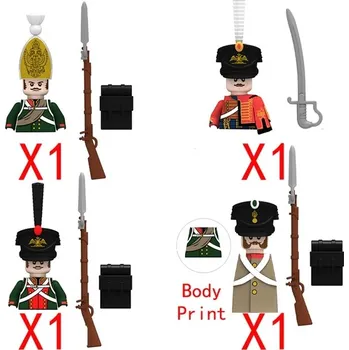ostatní stavebnice Vojenské stavebnice, hračky pro děti, Napoleonské války | lego komponenty a figurky - N017-020-4KS