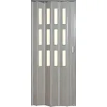 Shrnovací dveře LUCIANA 73x200 cm cedr prosklené