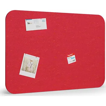 Kancelářský nábytek Akustická nástěnka 120x80 cm, kulaté rohy, červená