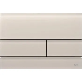 Tece TECEsquare II ovládací tlačítko pro 2 množství splachování, saténové sklo, pískově béžová (9240827)
