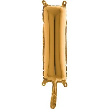 Balónek Fóliový balónek zlaté písmeno "I" - 35cm
