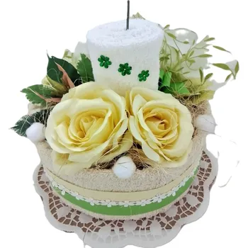 Bytová dekorace Veratex Textilní dort svícen 34