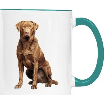 Hrnek malý barevný s potiskem Sedící Chesapeake Bay