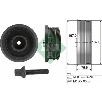 Sada řemenice, kliková hřídel INA 544 0082 20