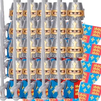 ostatní stavebnice Vojenské stavebnice rytířů a anime figurky | lego styl figurky a komponenty - B18-32-2-20PCS