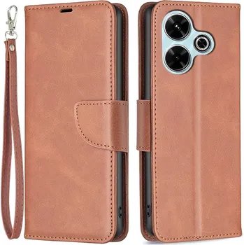 Pouzdro na mobilní telefon Case knížkové pouzdro na Xiaomi Redmi 13 4G/Poco M6 4G - hnědé