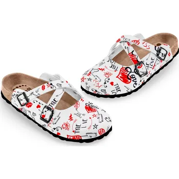 Dámská obuv FORcare - Dámské pantofle, 101060 potisk - láska Velikost: 42