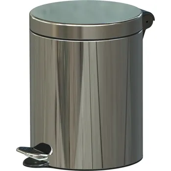 Odpadkový koš Alda Nášlapný odpadkový koš, 5 L, nerez lesklý