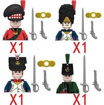 ostatní stavebnice Vojenské stavebnice, hračky pro děti, Napoleonské války | lego komponenty a figurky - N013-016-4KS