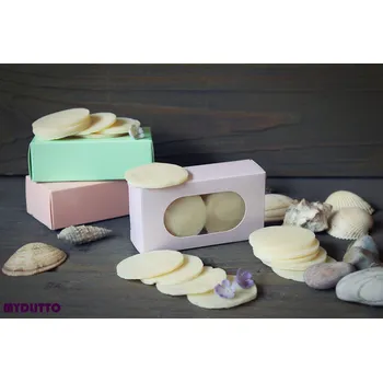 Mýdlo Mandlové mýdlo GREKIO - kulaté plátky v barevné krabičce 50 g (Praktické tenké plátky mýdla na cesty, dovolenou, na plovárnu, prostě kamkoli)