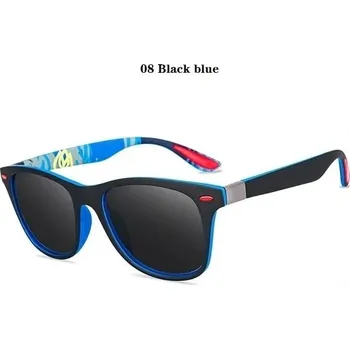 Luxusní polarizační sluneční brýle vintage design UV400 - 08 Černá modrá