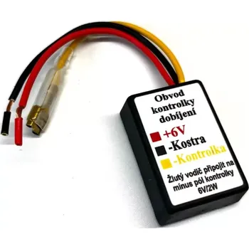 Auto elektroinstalace Obvod kontrolky dobíjení 6V pro VAPE