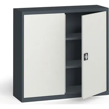 Policová skříň Plechová policová skříň METAL, 1150 x 1200 x 400 mm, 2 police, tmavě šedá / šedá