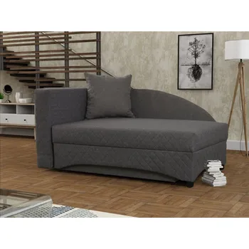 Pohovka Válenda PAVONIA 2 levá, šedá látka s prošitím/šedá látka + PROVĚŘENO zákazníky + vyzvednutí ZDARMA