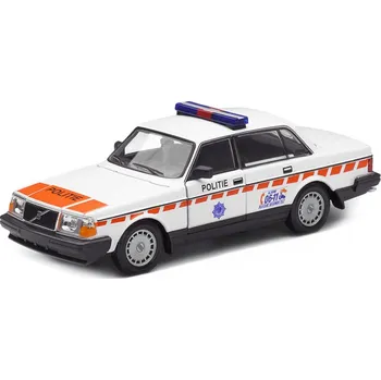 autíčko Volvo 240 GL 1986 Politie - Policie Nizozemsko 1:24 - Welly Volvo 240GL 1986 Police Dutch - kovový model auta 1/24