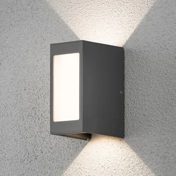 Venkovní osvětlení Konstsmide Nástěnné světlo Cremona - nastavitelný úhel světla antracit, bílá, čirá 2 x 12 W LED - Doprava zdarma