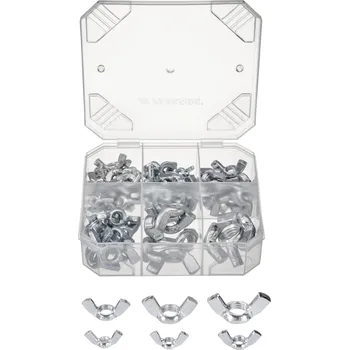 Šroub PARKSIDE® Křídlové matice / Stavěcí šrouby / Závlačky / Hřebíky (sada křídlových matek)