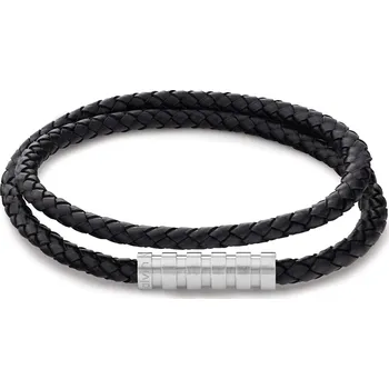 Šperk Calvin Klein Módní pánský kožený náramek Braided 35000093 + 2 měsíce na vrácení zboží