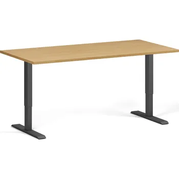 B2B Partner Výškově nastavitelný stůl, 160x80 cm, 1 motor, černá podnož, buk
