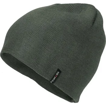 Čepice Zimní pletená čepice Finmark WINTER HAT OS Tmavě šedá, Černá