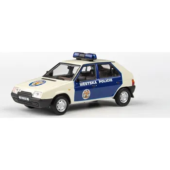 autíčko Škoda Favorit 136L Městská Policie Praha 1988 1:43 Škoda Favorit 136L Městská Policie Praha - kovový model auta