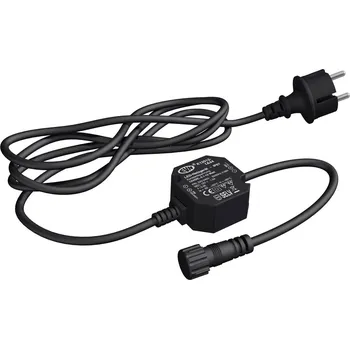 Lampička EVN K12012-1A44 napájecí zdroj 12V/DC 0,1-12W IP44 - délka přívodního kabelu 180 cm; délka kabelu IP44 zásuvný systém 20 cm černá - Doprava zdarma