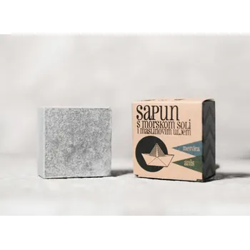 Mýdlo Sapunoteka Soap Sea Salt Mint, Anise & Charcoal 115g - Máta, anýz a aktivní uhlí