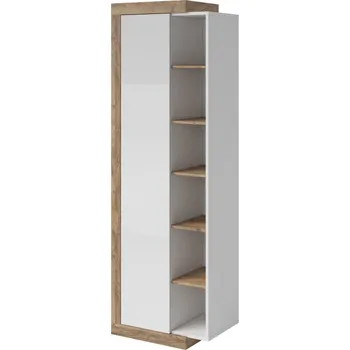 police SPIRALIS regál, dub samdal/bílý lesk + vyzvednutí ZDARMA