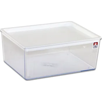 Dóza na potraviny PETRAplast Plastová krabice nízká 1250 ml Barva: Modrá