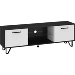 Televizní stolek PRUDHOE 160, černá/bílý lesk, 5 let záruka + vyzvednutí ZDARMA
